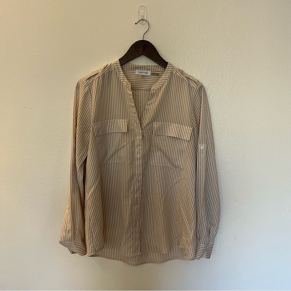 Calvin Klein Button Up/ Button Down Blouse Size M - image 1